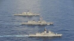 美国、日本和澳大利亚海军10月19日在南中国海举行今年第五次的联合演习。（美国第七舰队网站）